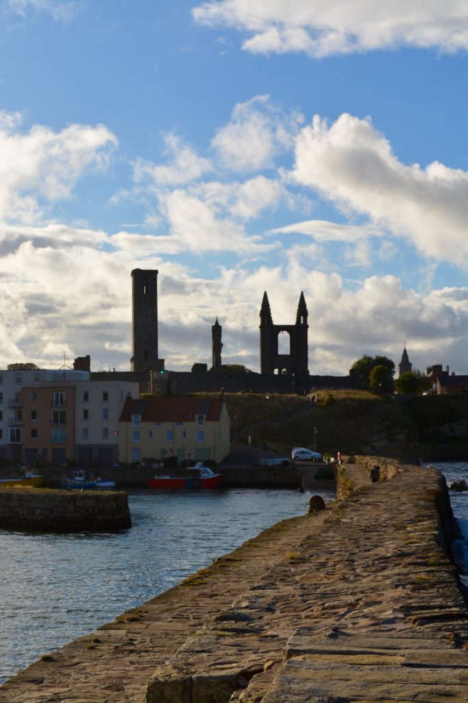 Views of St Andrews Cathedral from the pier