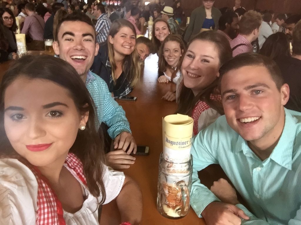 Some HC friends celebrating Oktoberfest at 8:30 in the morning